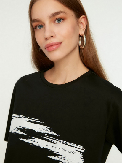 Футболка Trendyol модель TWOSS22TS0546/Siyah — фото 4 - INTERTOP