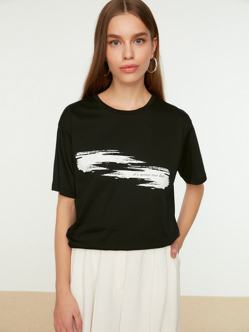 Футболка Trendyol модель TWOSS22TS0546/Siyah Фото