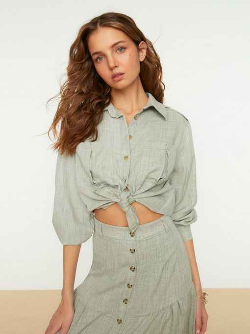 Блуза Trendyol модель TWOSS22GO0195/Haki Фото