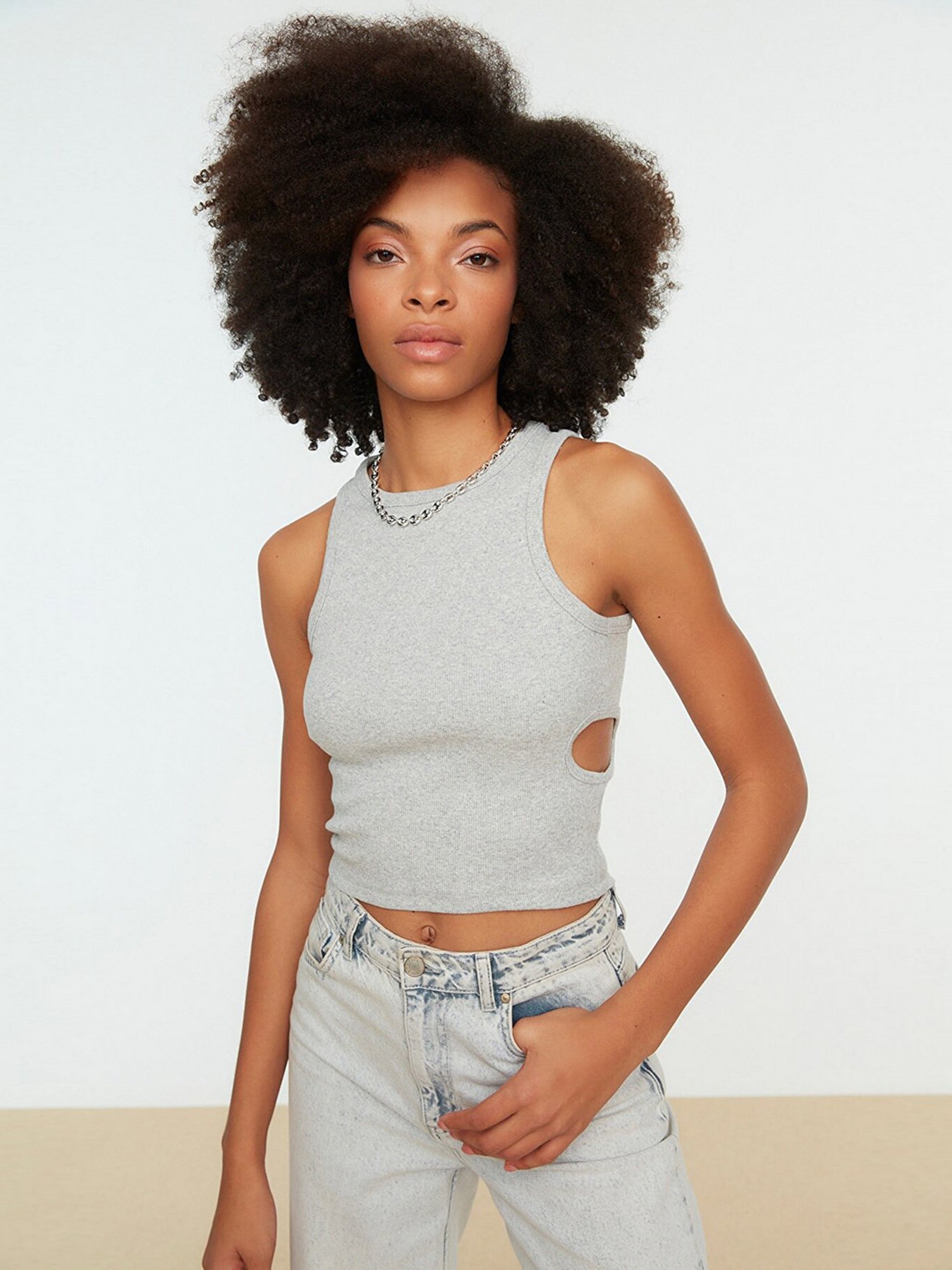 Топ Trendyol модель TWOSS22AL0026/Gri Фото