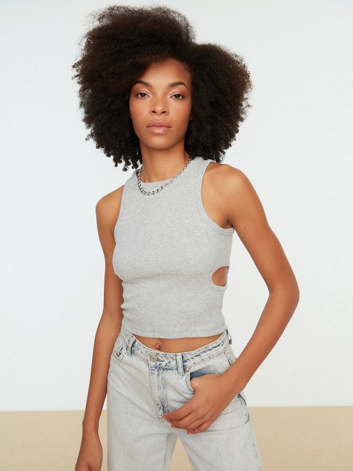 Топ Trendyol модель TWOSS22AL0026/Gri Фото