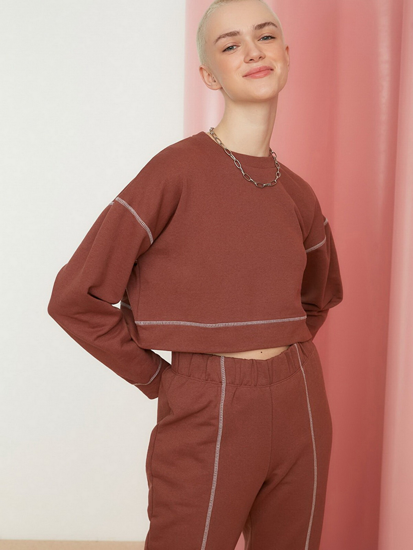 Топ Trendyol модель TWOSS22SW0097/Kahverengi Фото