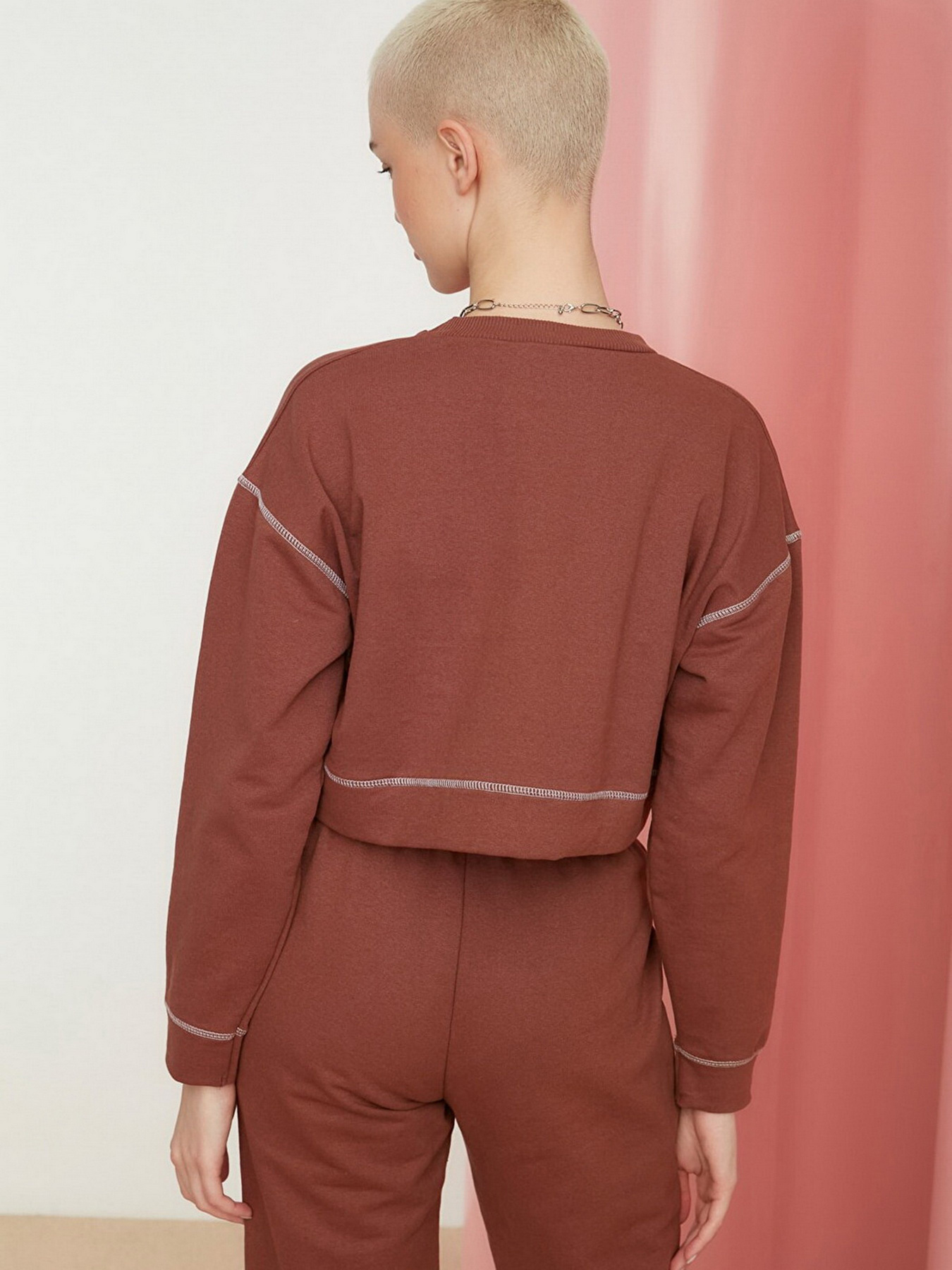 Топ Trendyol модель TWOSS22SW0097/Kahverengi Топ Trendyol модель TWOSS22SW0097/Kahverengi Фото