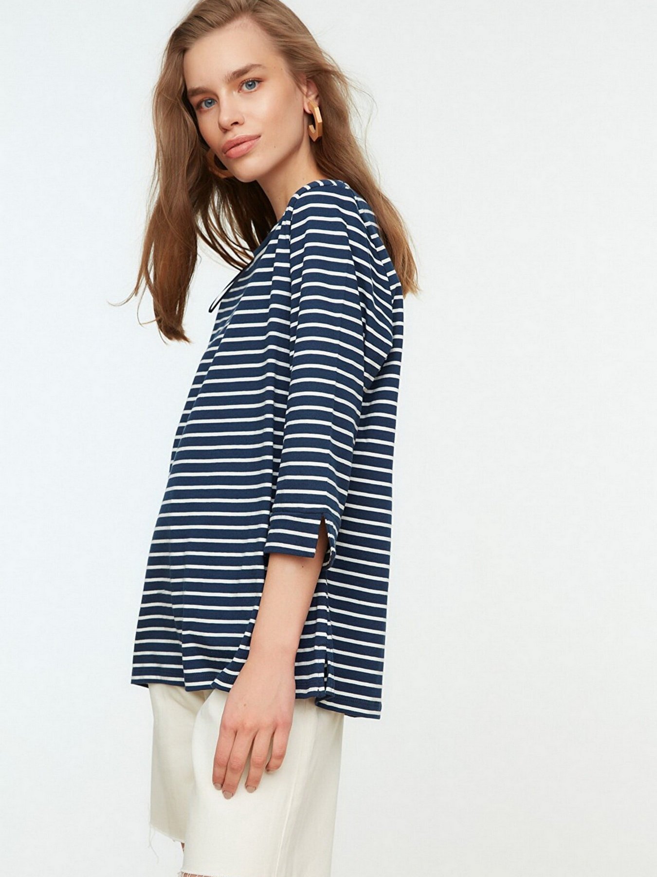 Лонгслів Trendyol модель TWOSS22BZ0691/Lacivert Фото