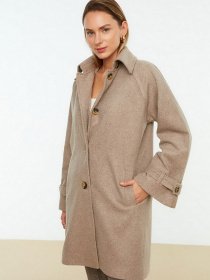 Пальто Trendyol модель TWOAW22KB0105/Vizon Фото