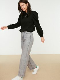 Прямі джинси Trendyol модель TCTSS22JE0044/Gri Фото