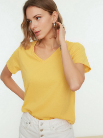 Футболка Trendyol модель TWOSS20TS0129/Sari Фото