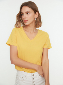 Футболка Trendyol модель TWOSS20TS0129/Sari Фото