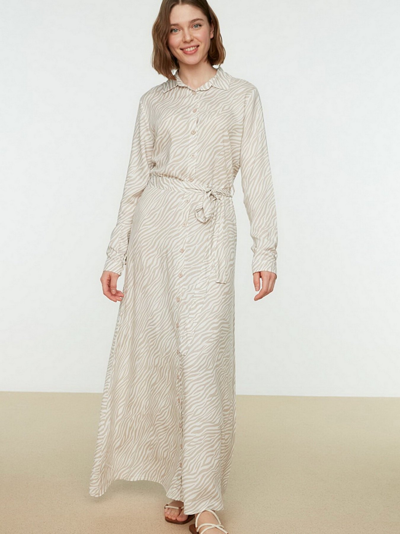 Сукня максі Trendyol модель TCTSS22EB0012/Gri Фото