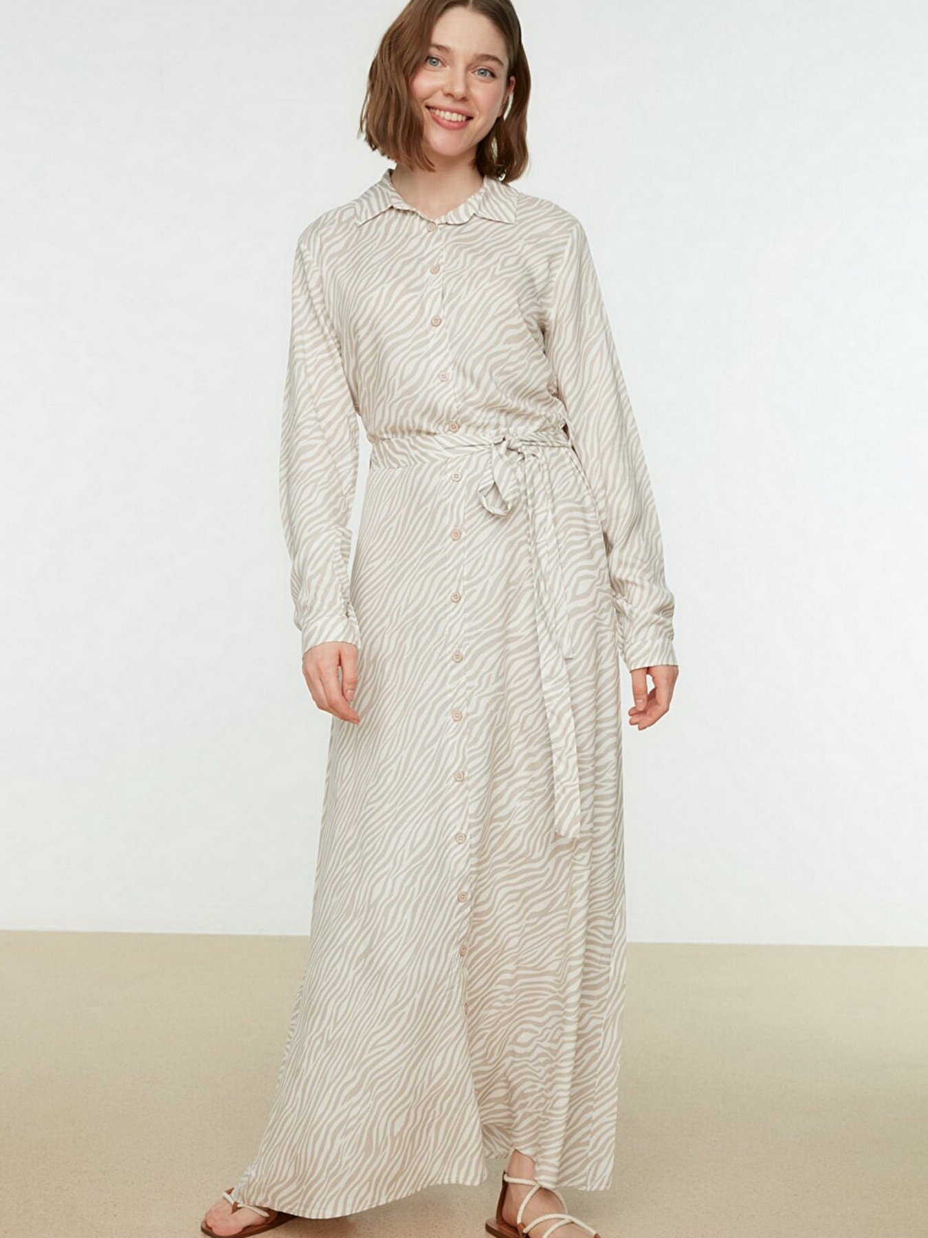 Сукня максі Trendyol модель TCTSS22EB0012/Gri Фото