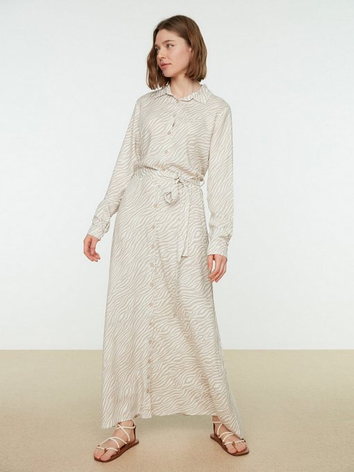 Платье макси Trendyol модель TCTSS22EB0012/Gri Фото