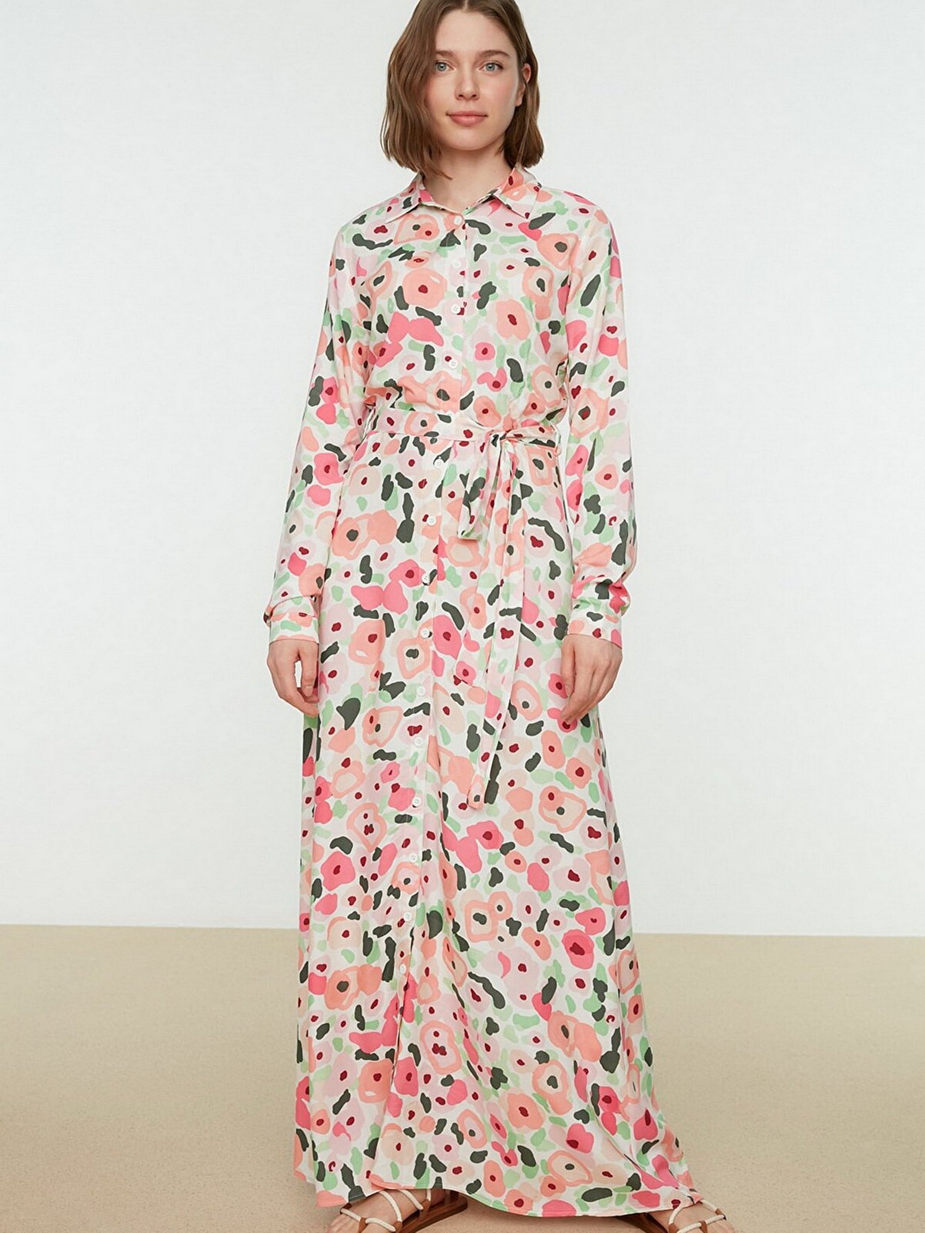 Сукня максі Trendyol модель TCTSS22EB0012/Pudra Фото