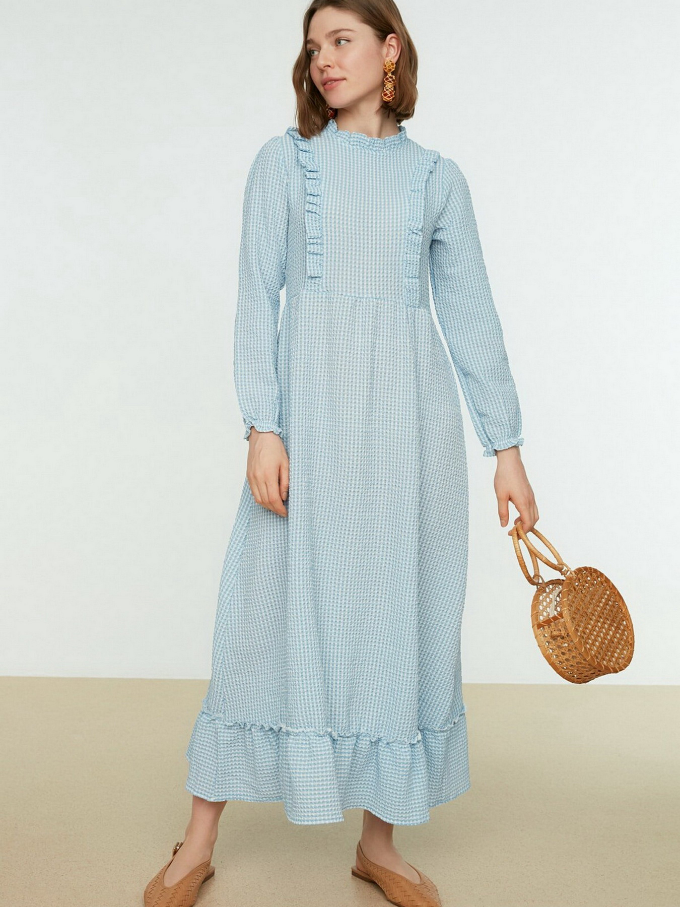 Сукня максі Trendyol модель TCTSS21EB0028/Mavi Фото