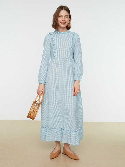 Платье макси Trendyol модель TCTSS21EB0028/Mavi Фото