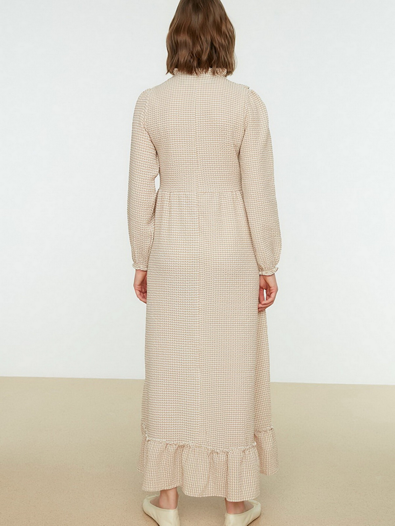 Платье макси Trendyol модель TCTSS21EB0028/Bej Фото