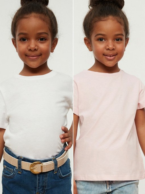 Набор футболок Trendyol модель TKDSS22TS0611/Beyaz-Pembe Фото