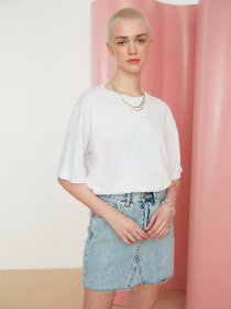 Футболка Trendyol модель TWOSS22TS0852/Beyaz Футболка Trendyol модель TWOSS22TS0852/Beyaz Фото