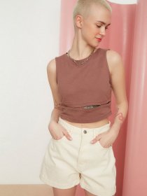 Топ Trendyol модель TWOSS22BZ0968/Kahverengi Фото