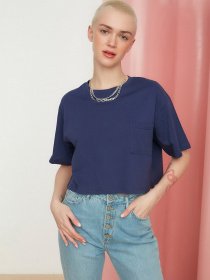 Футболка Trendyol модель TWOSS22TS0690/Lacivert Фото