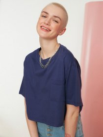 Футболка Trendyol модель TWOSS22TS0690/Lacivert Фото