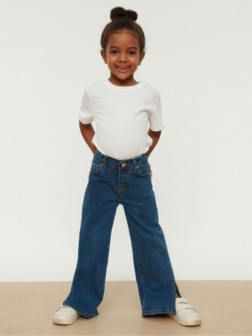 Широкі джинси Trendyol Модель TKDSS22JE0215/Lacivert Фото