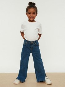 Широкі джинси Trendyol модель TKDSS22JE0215/Lacivert Фото