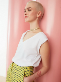 Футболка Trendyol модель TWOSS22TS0519/Beyaz Футболка Trendyol модель TWOSS22TS0519/Beyaz Фото