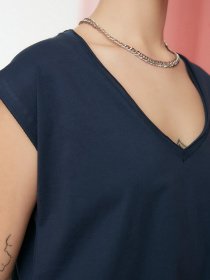 Футболка Trendyol модель TWOSS22TS0519/Lacivert Футболка Trendyol модель TWOSS22TS0519/Lacivert Фото