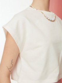 Футболка Trendyol модель TWOSS22TS0694/Beyaz Фото