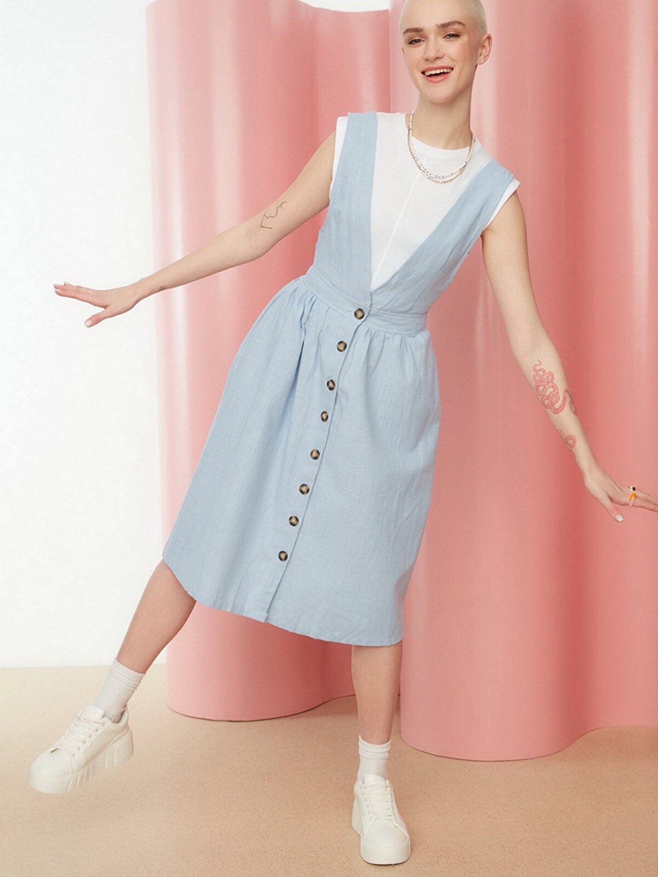 Сарафан Trendyol модель TWOSS22EL1062/Mavi Фото