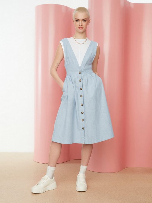 Сарафан Trendyol модель TWOSS22EL1062/Mavi Фото