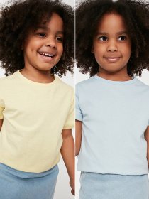 Набор футболок Trendyol модель TKDSS22TS0611/Sari-Acik Mavi Фото