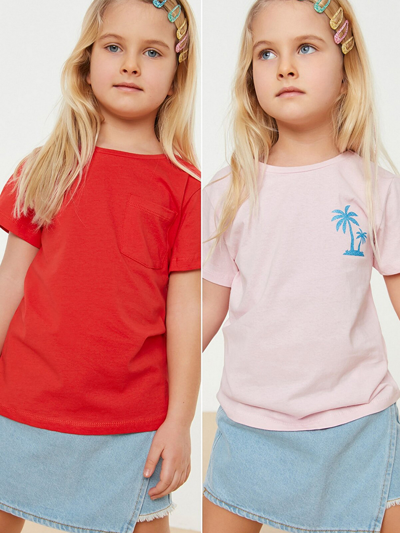 Набір футболок Trendyol модель TKDSS22TS0673/Kirmizi-Pembe Фото