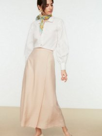 Спідниця максі Trendyol модель TCTSS22EE0009/Bej Фото