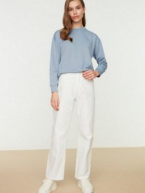 Прямі джинси Trendyol Wide Leg модель TCTSS22JE0045/Beyaz Фото