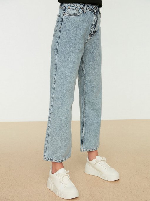 Широкие джинсы Trendyol Wide Leg модель TCTSS22JE0045/Mavi Фото