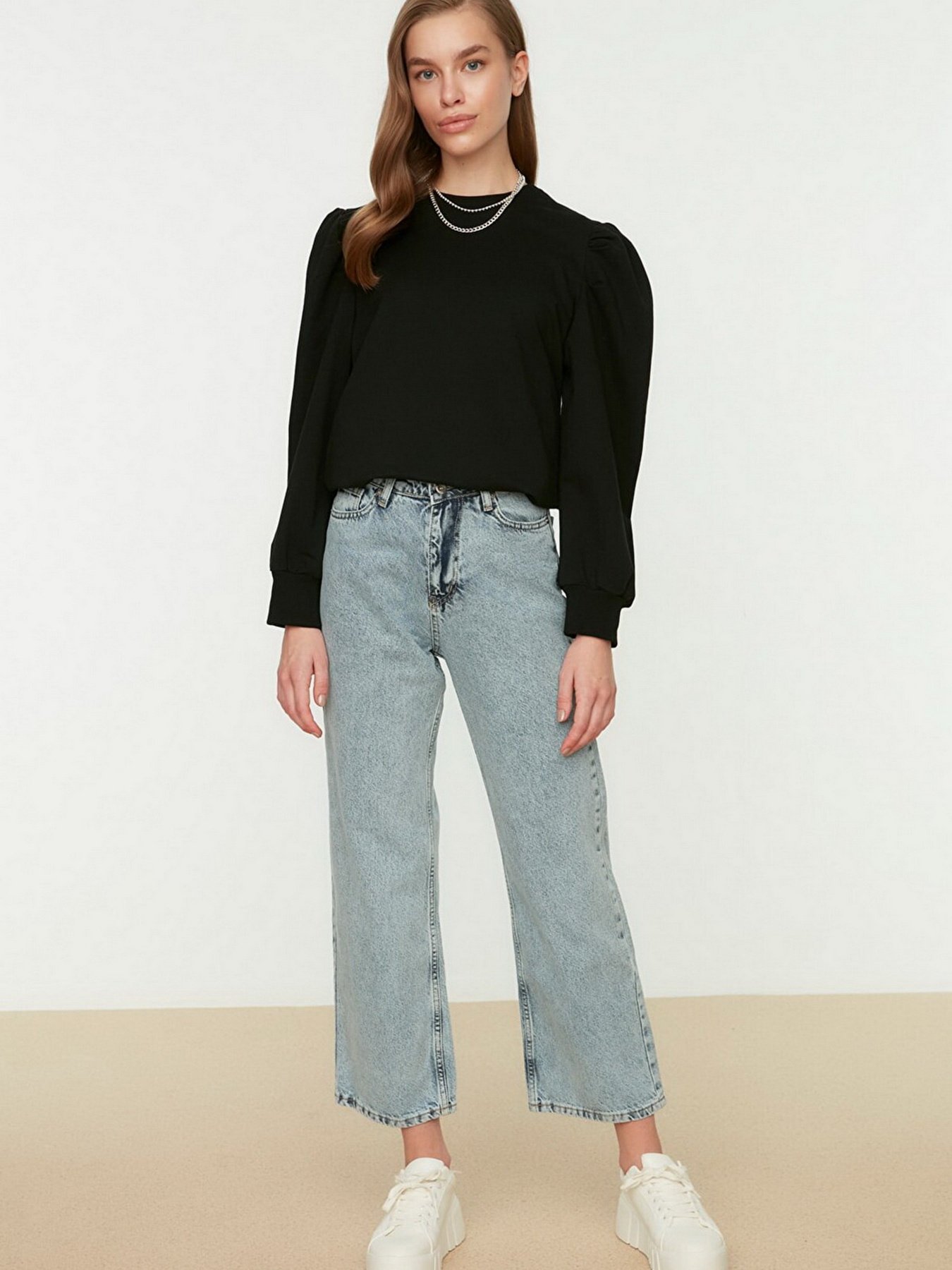 Широкі джинси Trendyol Wide Leg модель TCTSS22JE0045/Mavi Фото