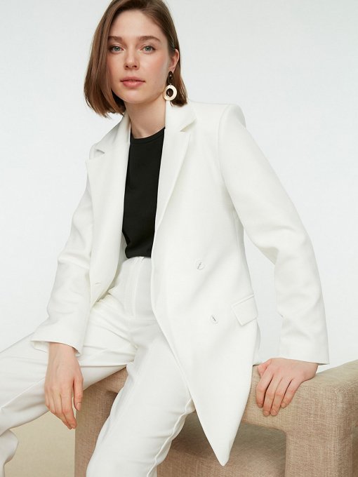 Пиджак Trendyol модель TCTSS22CE0250/Ekru Фото