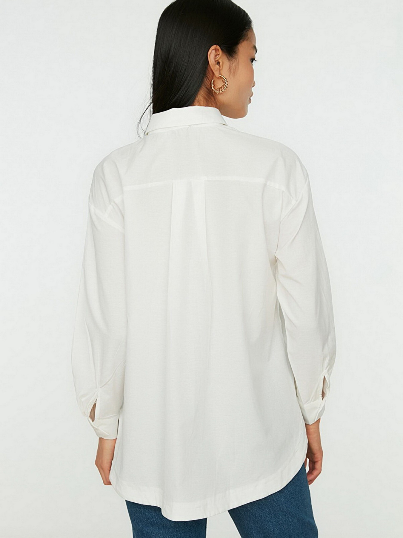 Сорочка повсякденна Trendyol модель TCTSS22GO0102/Ekru Фото