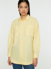 Рубашка Trendyol модель TCTSS22GO0102/Sari Фото