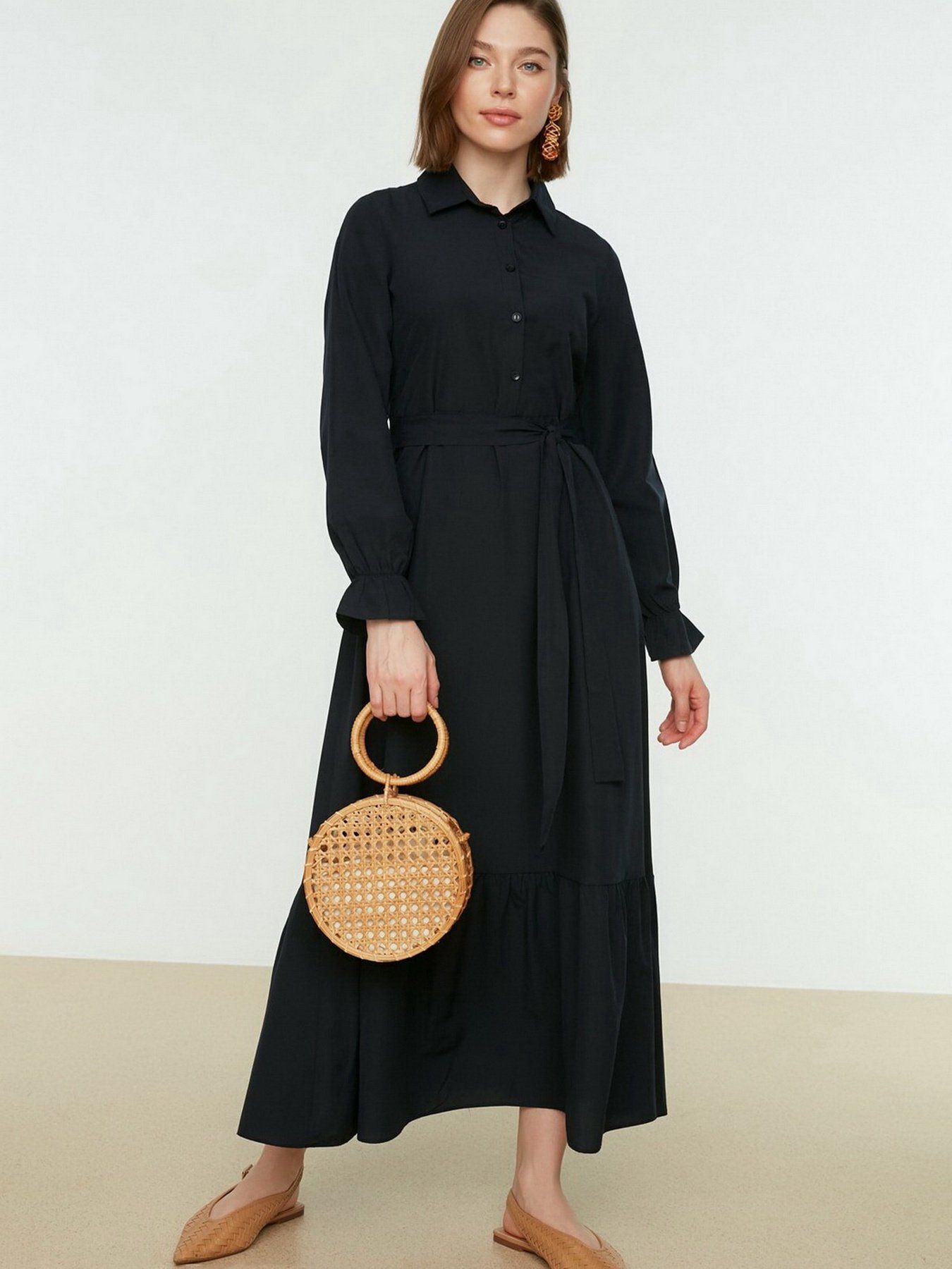 Платье макси Trendyol модель TCTSS22EB0099/Lacivert Фото