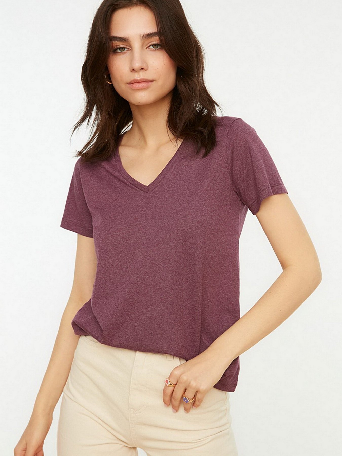 Футболка Trendyol модель TWOSS20TS0129/Mor Фото