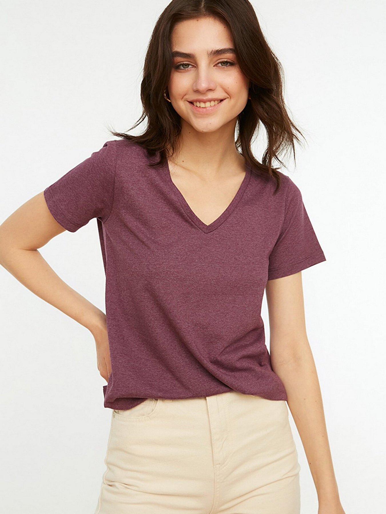 Футболка Trendyol модель TWOSS20TS0129/Mor Фото