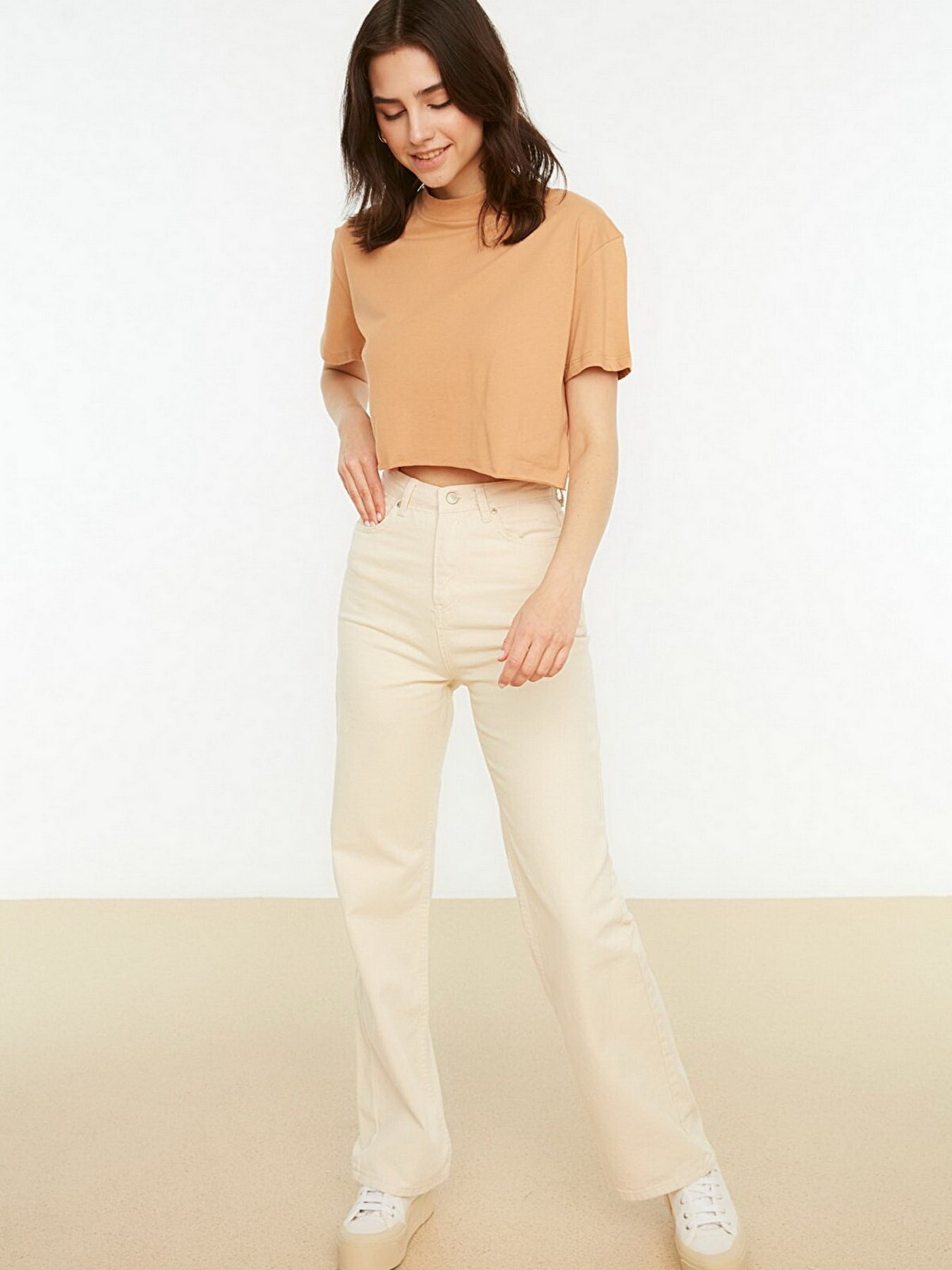 Футболка Trendyol модель TWOSS20TS0287/Camel Фото