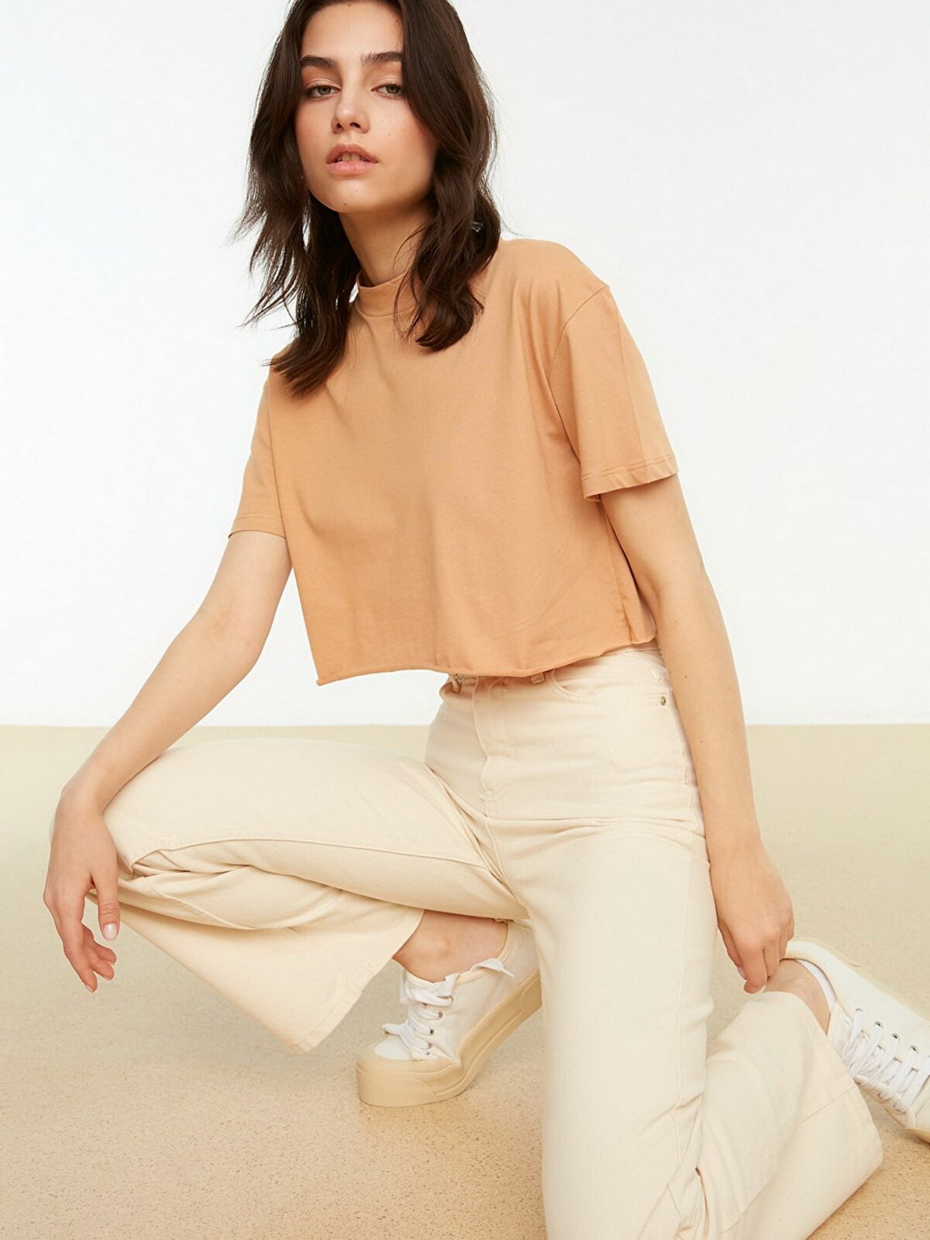 Футболка Trendyol модель TWOSS20TS0287/Camel Фото