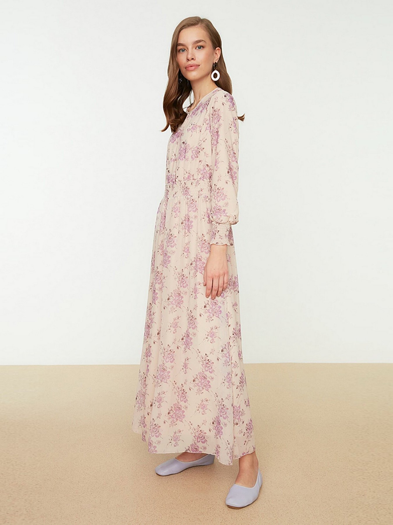 Сукня максі Trendyol модель TCTSS22EB0145/Ekru Фото