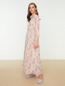 Сукня максі Trendyol модель TCTSS22EB0145/Ekru Фото