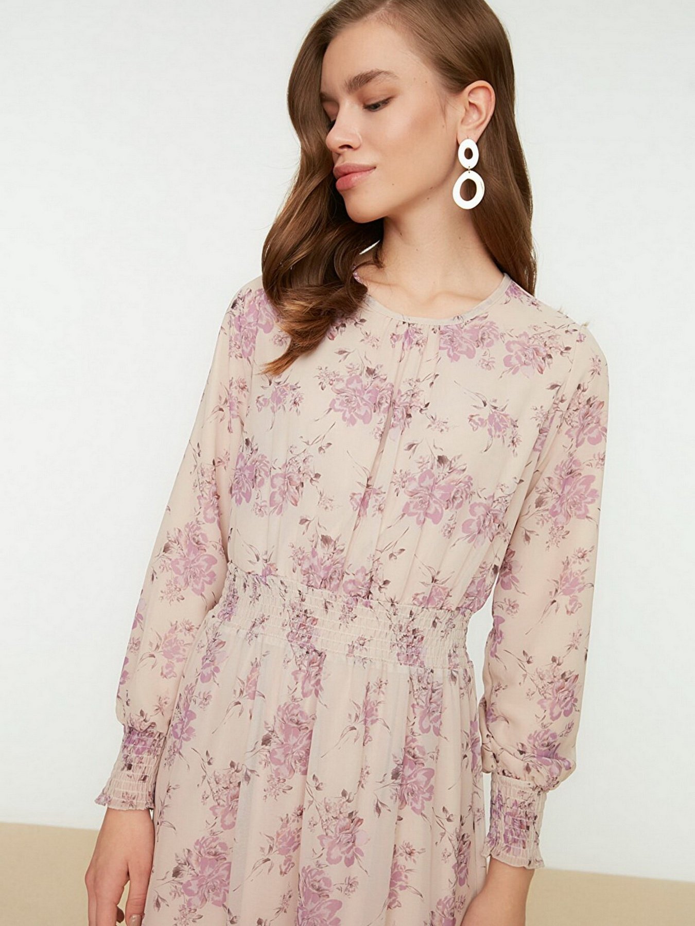 Платье макси Trendyol модель TCTSS22EB0145/Ekru Фото