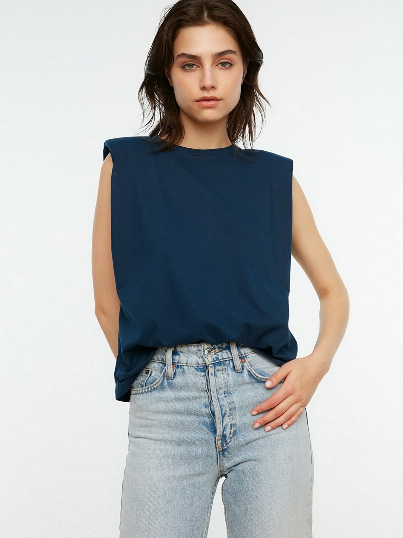 Футболка Trendyol модель TWOSS20TS0866/Lacivert Фото