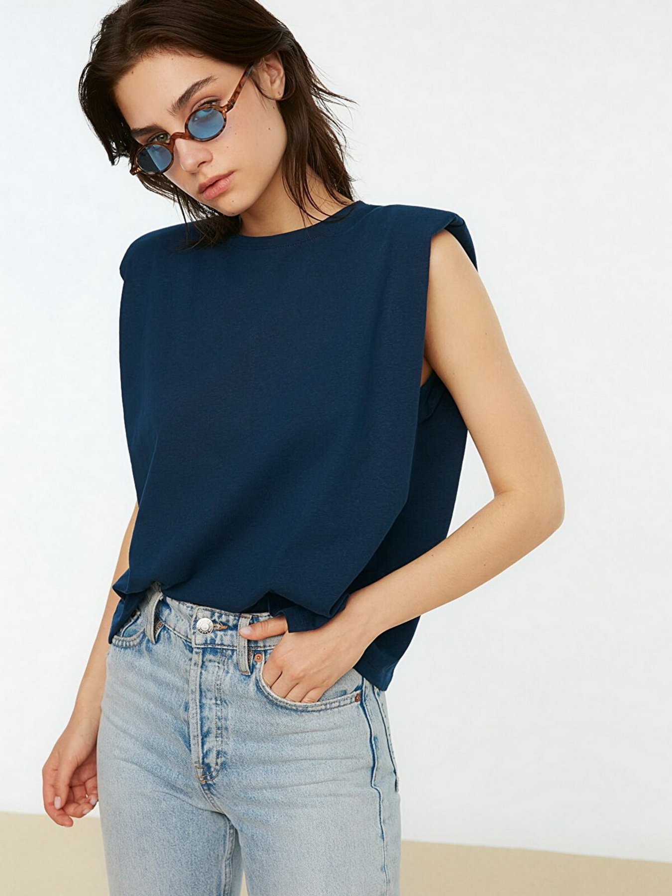 Футболка Trendyol модель TWOSS20TS0866/Lacivert Фото